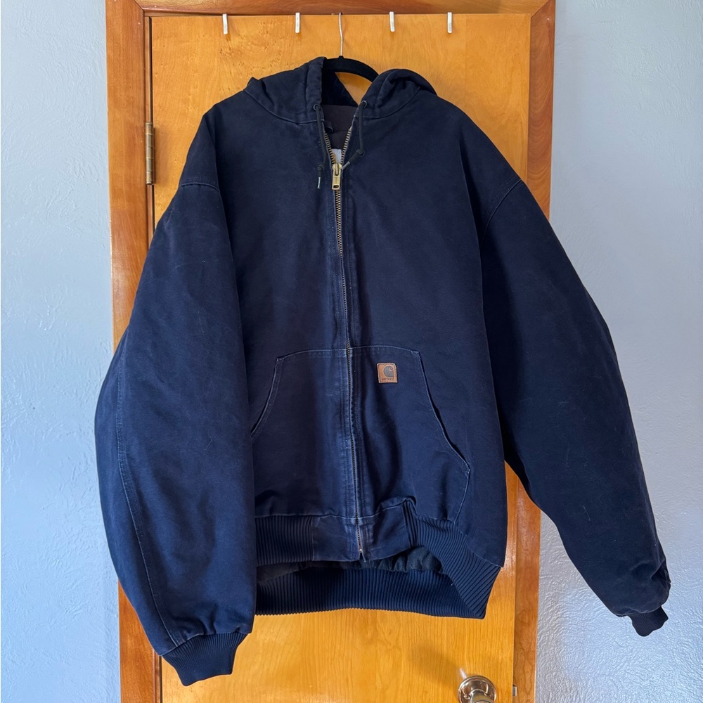 Carhartt Dark Blue Men’s Big and Tall Hooded Jacket